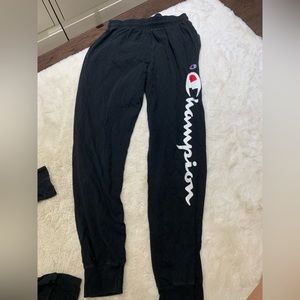 Black Champion drawstring sweatpants